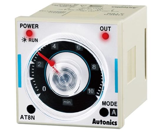 Универсальный таймер Autonics AT8N, 8-контактный штепсельный 100-240В, 50/60Гц, артикул 00000012641 