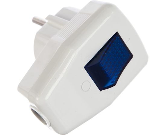 Вилка ЭРА Vx5-W Vx5 с/з с выключателем 16A белая Б0039675 