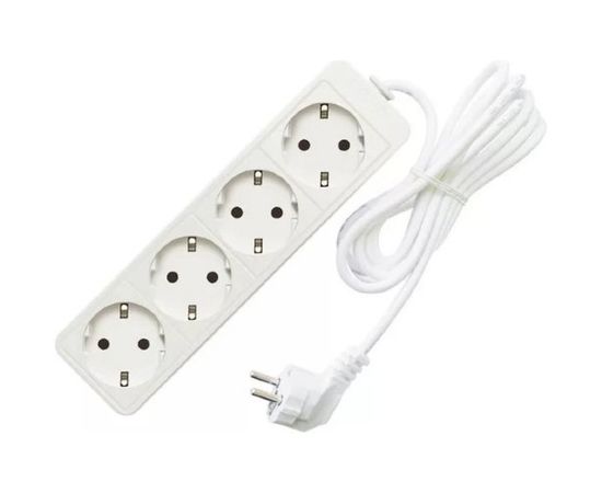 Бытовой удлинитель СОЮЗ ТМ 3500 Вт, с заземлением, 4 гнезда, ПВС, 3м 481S-6403 