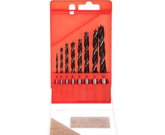 Набор сверл по дереву 3-10 мм, 8 шт. Туламаш 93444 