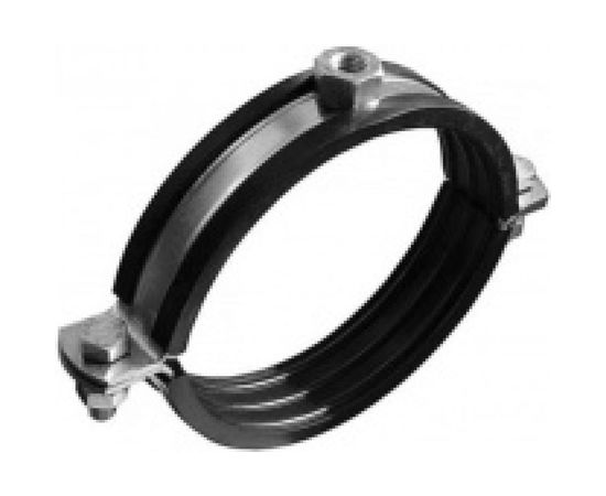 Металлический сантехнический хомут для труб со шпилькой и дюбелем СВК 73-80, 2 1/2 дюйма, гайка М8 SVK-F065М8 