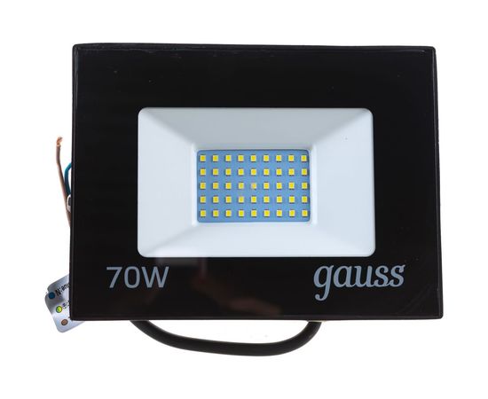 Светодиодный прожектор Gauss Elementary 70W 4370lm IP65 6500К черный ПРОМО 613100370P 