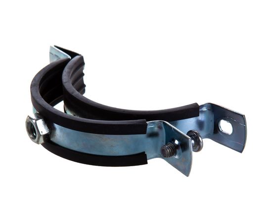 Металлический сантехнический хомут для труб со шпилькой и дюбелем СВК 73-80, 2 1/2 дюйма, гайка М8 SVK-F065М8 – изображение 2