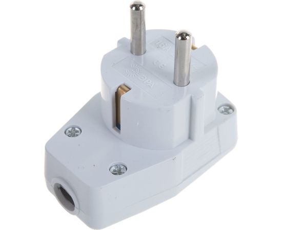 Вилка ЭРА Vx5-W Vx5 с/з с выключателем 16A белая Б0039675 – изображение 4