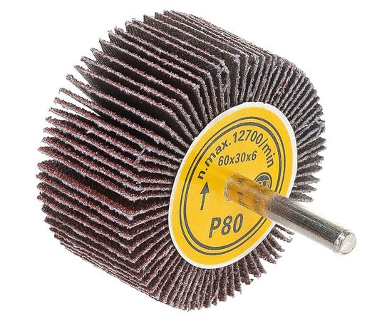 Круг шлифовальный лепестковый на шпильке (60х30х6 мм; P80) Русский Мастер РМ-53319 – изображение 5