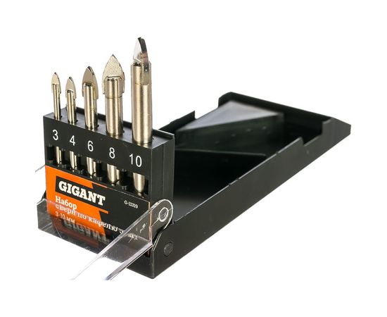 Набор сверл по кафелю (5 шт; 3-10 мм) Gigant G-11319 – изображение 2