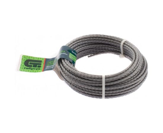 Леска для триммера квадратная витая армированная (2.4 мм; 10 м) СИБРТЕХ 961995 – изображение 3