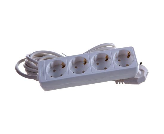 Бытовой удлинитель СОЮЗ ТМ 3500 Вт, с заземлением, 4 гнезда, ПВС, 5м 481S-6405 – изображение 2