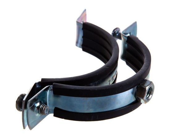 Металлический сантехнический хомут для труб со шпилькой и дюбелем СВК 73-80, 2 1/2 дюйма, гайка М8 SVK-F065М8 – изображение 3