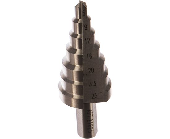 Сверло ступенчатое (6-25 мм; 7 ступеней; ход 4.5 мм) по металлу Энкор 21625 – изображение 3