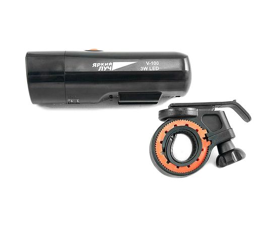 Велосипедный фонарь ЯРКИЙ ЛУЧ V-100 LED 3W, 3 режима, 4xAAA 4606400615422 – изображение 6