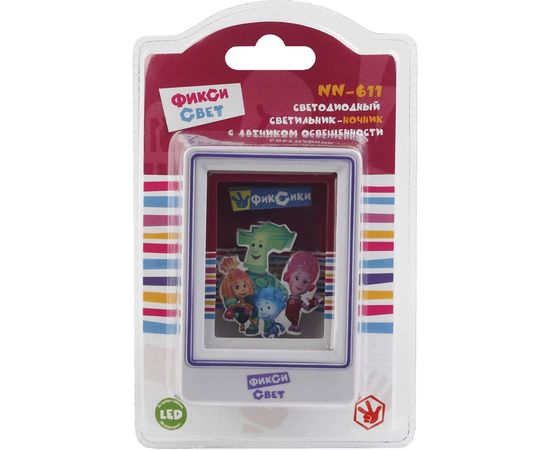 Ночник ЭРА NN611LSPL ФИКСИКИ бордовый Б0016533 – изображение 2