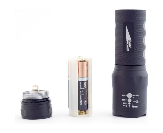 Фонарь ЯРКИЙ ЛУЧ T4 Focus v.2 алюмин. корпус, 300лм, 3 реж. 100/35/5%, фокусировка луча, на 3xAAA 4606400105817 – изображение 4