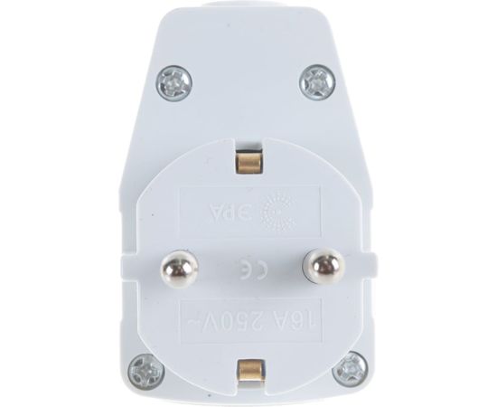 Вилка ЭРА Vx5-W Vx5 с/з с выключателем 16A белая Б0039675 – изображение 2