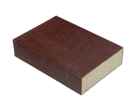Губка абразивная 4-сторонняя (100х70х25 мм; К320/500) Энкор 20558 – изображение 2
