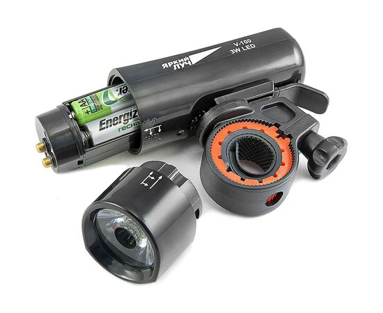 Велосипедный фонарь ЯРКИЙ ЛУЧ V-100 LED 3W, 3 режима, 4xAAA 4606400615422 – изображение 4