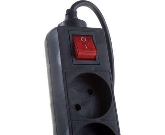 Сетевой удлинитель Фотон 10-55S, 5м, 5 розеток, 10А, с выключателем, черный 22728 – изображение 3