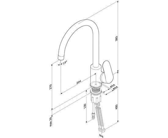 Смеситель для кухни с каналом для питьевой воды AM.PM, Like, F8007722 – изображение 2