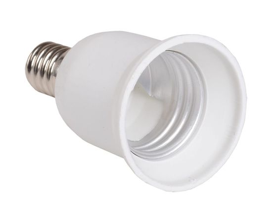 Переходник IEK ПР14-27-К02 пластик, Е14-Е27, белый, индивидуальный пакет, EPR21-01-01-K01 