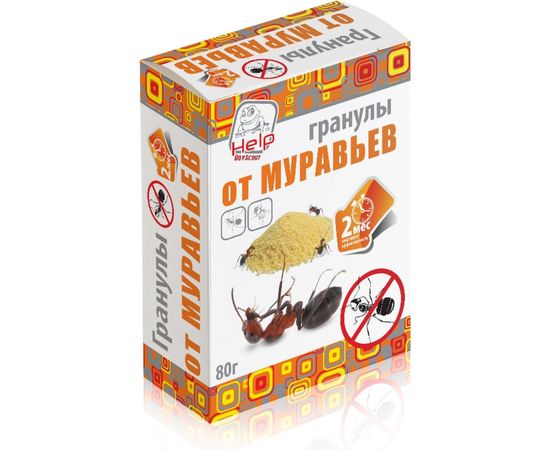 Гранулы от МУРАВЬЁВ в коробке, 80 г HELP 80277 