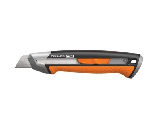 Строительный нож с выдвижным сменным лезвием Fiskars 18мм CarbonMax 1027227 