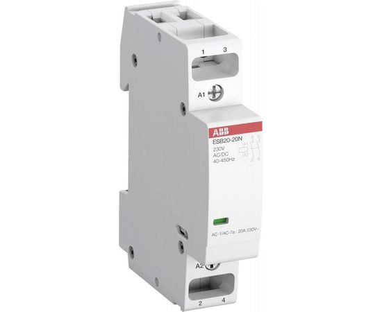 Контактор ABB ESB20-02N-06, модульный, 20А, АС-1, 2НЗ, катушка, 230В, AC/DC 1SBE121111R0602 