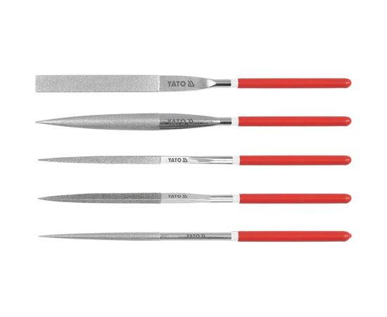 Алмазные надфили в наборе YATO 5x180x70мм 5предметов YT-6156 