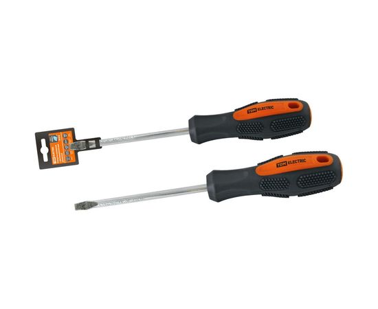 Шлицевая двухкомпонентная отвертка TDM CR-V тип SL8.0x150, серия Алмаз SQ1006-1011 