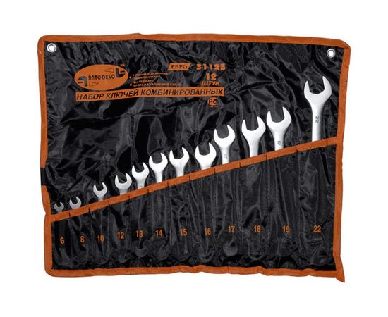 Набор комбинированных ключей АвтоDело ЕВРО 12шт. сумка 31123 13527 