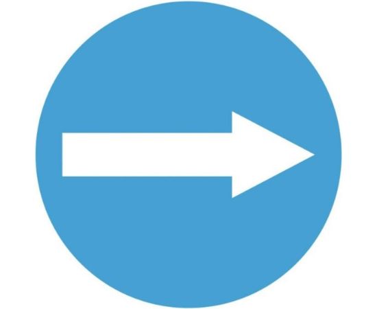 Наклейка SKYWAY ОБЪЕЗД круглая ГОСТ Объезд стрелка d 110 мм S08101036 