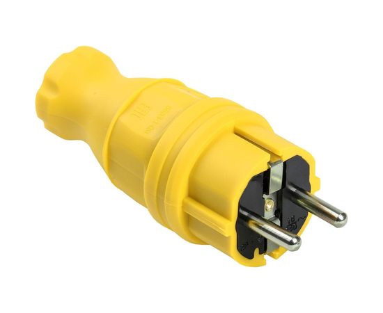 Прямая вилка IEK ВБп3-1-0м ОМЕГА IP44 жёлтая PKR01-016-2-K05 