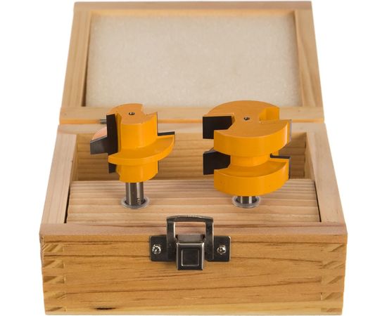 Набор фрез по дереву (2 шт; 38.1х28.6 мм; хвостовик 8 мм) для пазо-шипового соединения Энкор 10600 – изображение 3