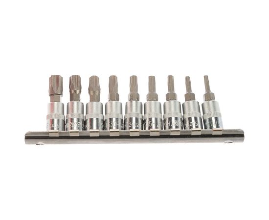 Набор 5-гранных насадок TORX 1/4", TS10H-TS50H, 9 шт. JTC 3303 – изображение 6