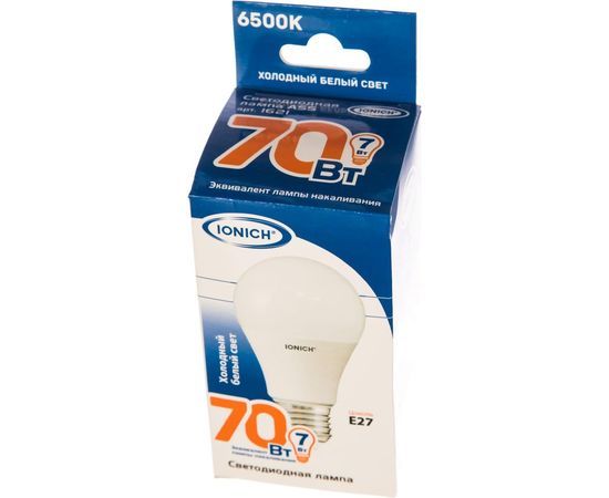 Светодиодная лампа IONICH общего назначения ILED-SMD2835-A55-7-630-230-6.5-E27 1117 1621 – изображение 2