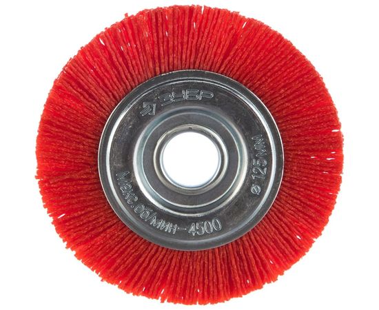 Щетка дисковая (125х22 мм; нейлоновая проволока с абразивным покрытием) ЗУБР 35160-125_z01 – изображение 3