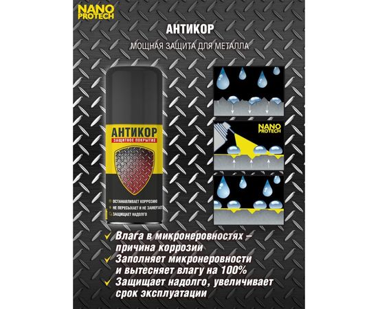 Антикор защита металла NANOPROTECH 210 мл NPSA0002 – изображение 4