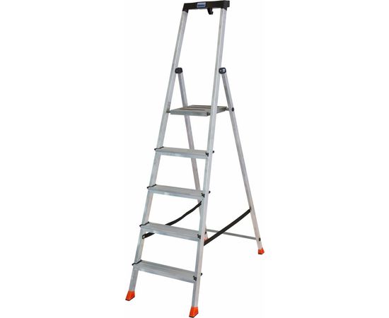 Свободностоящая стремянка Krause MONTO SAFETY 2К заглушки, 5 ступеней 128959 – изображение 2