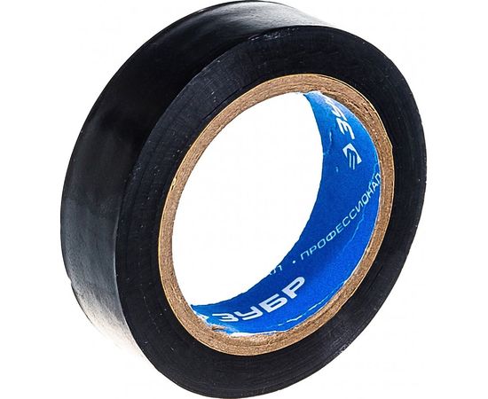 Изолента ПВХ ЗУБР Электрик-10, не поддерживает горение, 10м, 0,13x15мм, черная 1233-2_z02 – изображение 3