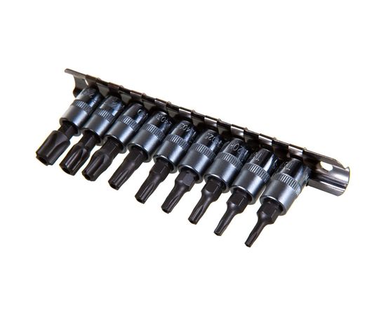 Набор 5-гранных насадок TORX 1/4", TS10H-TS50H, 9 шт. JTC 3303 – изображение 4