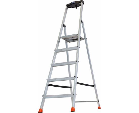 Свободностоящая стремянка Krause MONTO SAFETY 2К заглушки, 5 ступеней 128959 – изображение 3