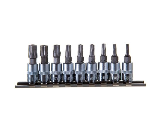 Набор 5-гранных насадок TORX 1/4", TS10H-TS50H, 9 шт. JTC 3303 – изображение 2