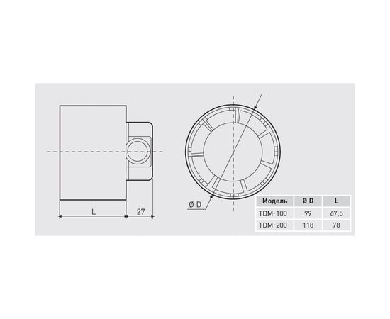 Вентилятор Soler&Palau TDM-100 RE 03-0101-411 – изображение 2