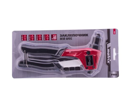 Заклепочник литой, 200 мм, заклепки 2,4-3,2-4,0-4,8 мм, PRO MATRIX 40546 – изображение 2