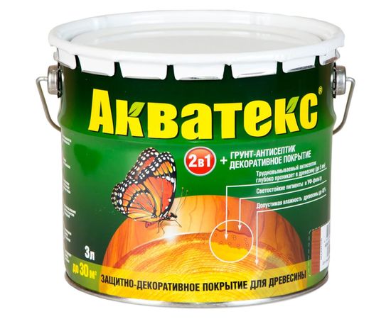 Защитно-декоративное покрытие для древесины Акватекс Еловая зелень 3 л 4 521 