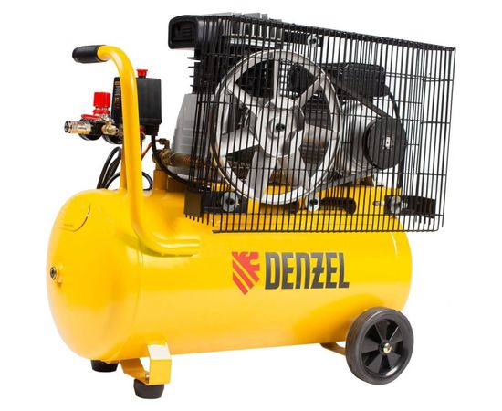 Воздушный компрессор с ременным приводом DENZEL BCI2300/50 2.3 кВт, 50 литров, 400 л/мин 58113 