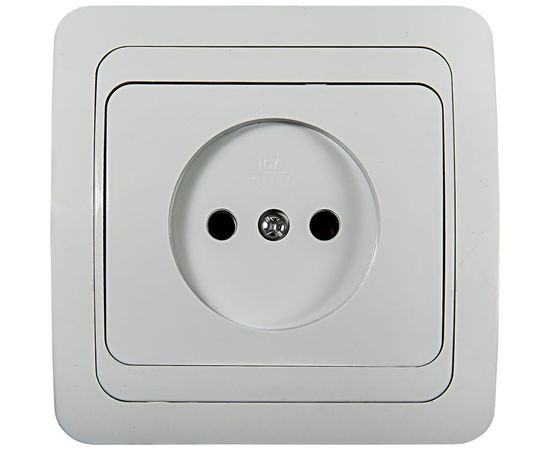 Одинарная розетка IN HOME CLASSICO белая 2022 4680005959891 