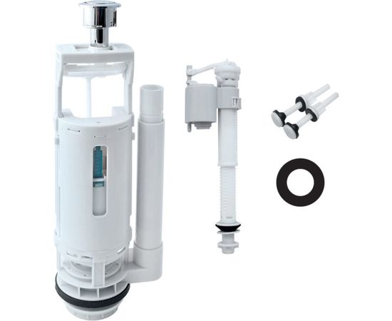 Двухуровневая водосливная арматура нижний подвод Тип А, круглая резинка IDDIS F012400-01K 