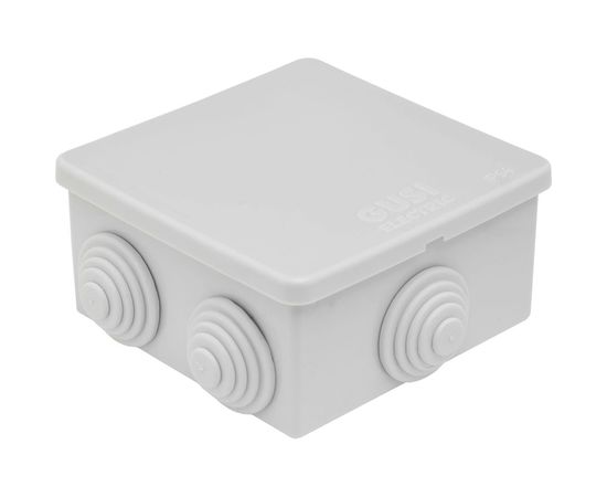Распределительная коробка GUSI ELECTRIC 70х70х40 6 муфт, IP44, ОП, серый, евро С3В76 