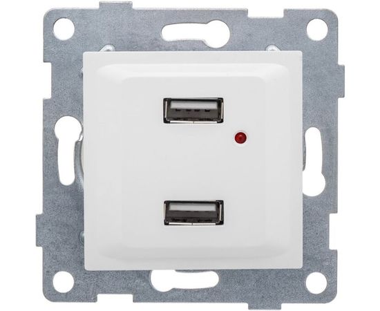 Розетка USB GUSI ELECTRIC Ugra двойная, СУ, белая С11USB2-001 