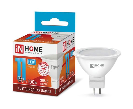 Светодиодная лампа IN HOME LED-JCDR-VC 11Вт 230В GU5.3 4690612020358 – изображение 2